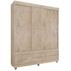 Guarda-roupa Casal 3 Portas De Correr E 3 Gavetas 18495- Arap