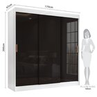 Guarda-roupa Casal 3 Portas De Correr E 4 Gavetas Flex Capri