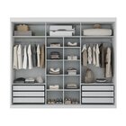 Guarda-roupa Casal 3 Portas De Correr E 6 Gavetas Spazio Bran
