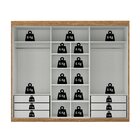 Guarda-roupa Casal 3 Portas De Correr E 6 Gavetas Spazio Cina