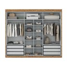 Guarda-roupa Casal 3 Portas De Correr E 6 Gavetas Spazio Cina