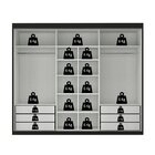 Guarda-roupa Casal 3 Portas De Correr E 6 Gavetas Spazio Preto