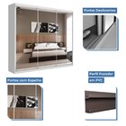 Guarda-roupa Casal 3 Portas De Correr E 9 Espelhos Ivy Yescas