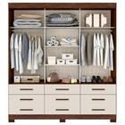 Guarda Roupa Casal 3 Portas De Correr Jacarandá Off White Ide