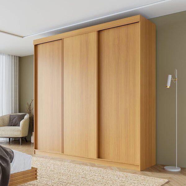 Guarda-roupa Casal 3 Portas De Correr Lisas Samambaia Cabecas