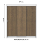 Guarda Roupa Casal 3 Portas de Correr Madesa Lyon Plus