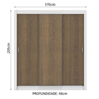 Guarda Roupa Casal 3 Portas de Correr Marrom Madesa Lyon