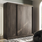 Guarda Roupa Casal 3 Portas De Correr Oasis C/ Pes Santos And