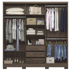 Guarda Roupa Casal 3 Portas De Correr Oasis C/ Pes Santos And