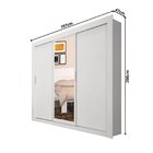 Guarda-roupa Casal 3 Portas De Correr Oslo Branco Ártico