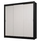 Guarda-roupa Casal 3 Portas De Correr Preto/branco Sublime Ma