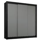 Guarda-roupa Casal 3 Portas De Correr Preto/cinza Sublime Plu