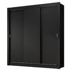 Guarda-roupa Casal 3 Portas De Correr Preto Nobre Madesa