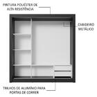 Guarda-roupa Casal 3 Portas De Correr Preto/rustic Sublime Ma