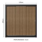 Guarda-roupa Casal 3 Portas De Correr Preto/rustic Sublime Ma