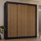Guarda-roupa Casal 3 Portas De Correr Preto/rustic Sublime Pl