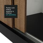 Guarda-roupa Casal 3 Portas De Correr Preto/rustic Sublime Pl