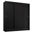 Guarda-roupa Casal 3 Portas De Correr Preto Sublime Plus Made