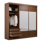 Guarda-roupa Casal 3 Portas De Correr Ripadas Com Espelho Sam