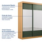Guarda-roupa Casal 3 Portas De Correr Ripadas Com Espelho Sam