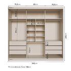 Guarda-roupa Casal 3 Portas De Correr Ripadas Samambaia Cabec