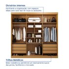 Guarda-roupa Casal 3 Portas De Correr Ripadas Samambaia Cabec