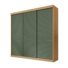 Guarda-roupa Casal 3 Portas De Correr Ripadas Samambaia Cabec