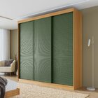 Guarda-roupa Casal 3 Portas De Correr Ripadas Samambaia Cabec