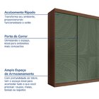 Guarda-roupa Casal 3 Portas De Correr Ripadas Samambaia Cabec