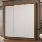Guarda-roupa Casal 3 Portas De Correr Rustic/branco Sublime M