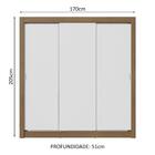 Guarda-roupa Casal 3 Portas De Correr Rustic/branco Sublime M