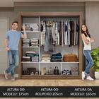 Guarda-roupa Casal 3 Portas De Correr Rustic Nobre Madesa