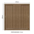 Guarda-roupa Casal 3 Portas De Correr Rustic Sublime Madesa