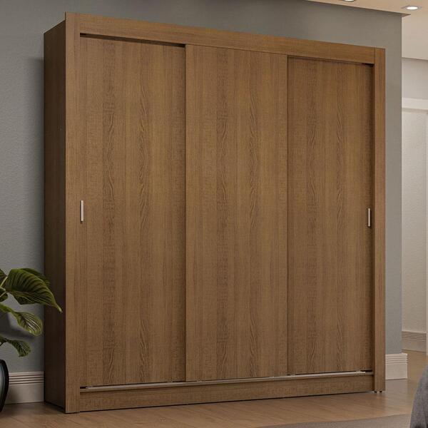Guarda-roupa Casal 3 Portas De Correr Rustic Sublime Plus Mad