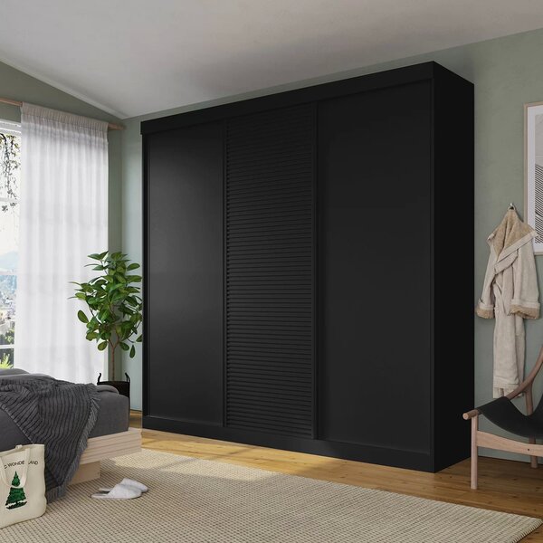 Guarda Roupa Casal 3 Portas De Correr Samambaia Cabecasa Made