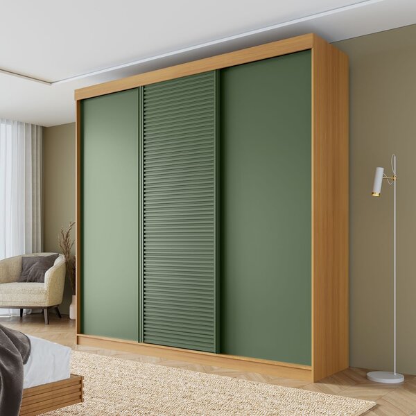 Guarda-roupa Casal 3 Portas De Correr Samambaia Cabecasa Made