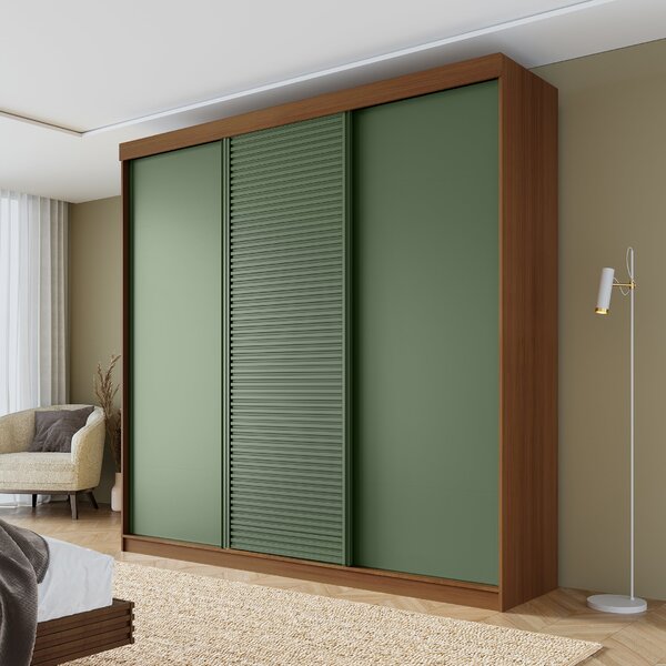 Guarda-roupa Casal 3 Portas De Correr Samambaia Cabecasa Made