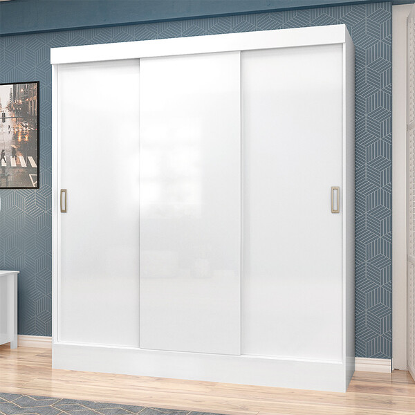 Guarda Roupa Casal 3 Portas de Correr San Marino Maxel Móveis