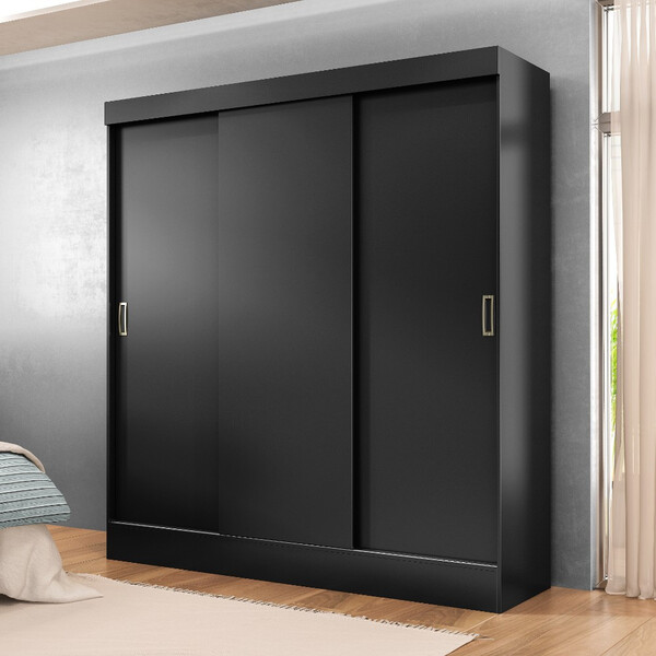 Guarda Roupa Casal 3 Portas de Correr San Marino Maxel Móveis