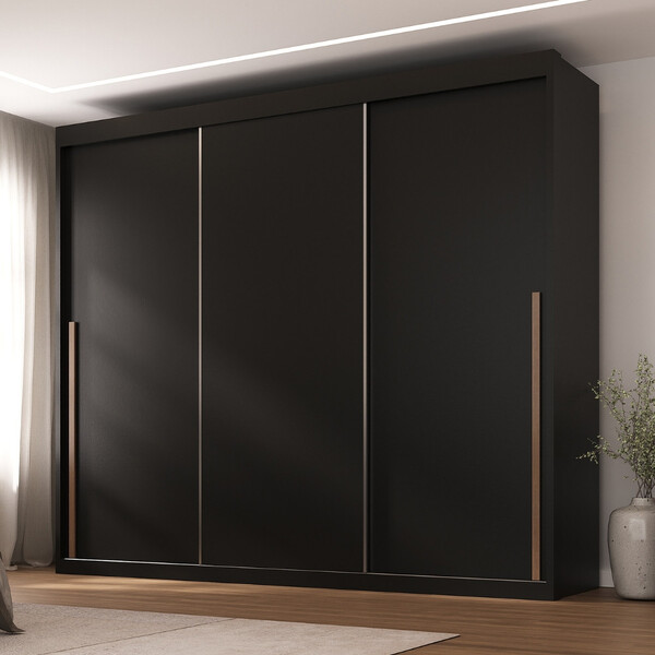 Guarda Roupa Casal 3 Portas De Correr Senna Maxel Móveis