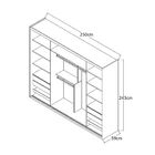 Guarda-roupa Casal 3 Portas De Espelho 100% Mdf 1973e3 Branco