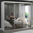 Guarda-roupa Casal 3 Portas De Espelho 100% Mdf 1979e3 Branco