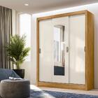Guarda Roupa Casal 3 Portas Deslizantes Com Espelho 9810 Moval