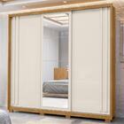 Guarda Roupa Casal 3 Portas Deslizantes Com Espelho 9850 Moval