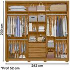 Guarda Roupa Casal 3 Portas Deslizantes Com Espelho 9850 Moval