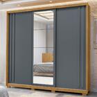 Guarda Roupa Casal 3 Portas Deslizantes Com Espelho 9850 Moval