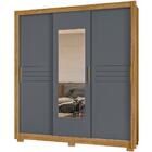 Guarda Roupa Casal 3 Portas Deslizantes Com Espelho 9870 Moval