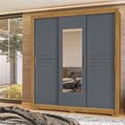 Guarda Roupa Casal 3 Portas Deslizantes Com Espelho 9870 Moval