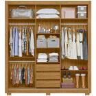 Guarda Roupa Casal 3 Portas Deslizantes Com Espelho 9870 Moval