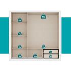 Guarda Roupa Casal 3 Portas Doha 2 Gavetas Carraro Ripado Bra